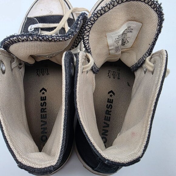 Converse Chuck Taylor Lift High Womens Size 7 Black Platform Shoes Casual Walkin - Picture 7 of 13